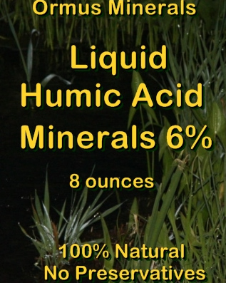 Ormus Minerals -Liquid HUMIC ACID MINERALS 6 Percent for Plants