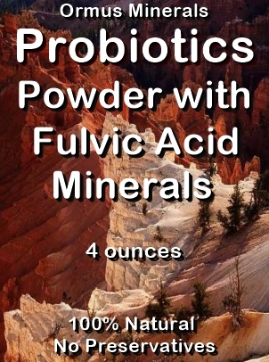 Ormus Minerals Probiotics Powder with Fulvic Acid Minerals